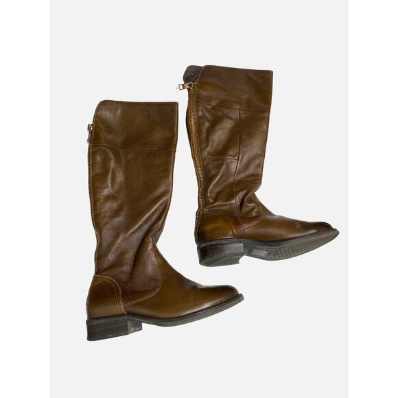 Aldo Leather Knee High Boots Brown 7 - Picture 1 of 12